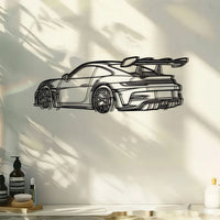 Porsche 911 GT3 RS Sketch Metal Wall Decor