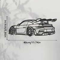 Porsche 911 GT3 RS Sketch Metal Wall Decor