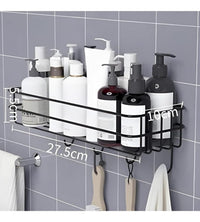 SpaceOra Self-Adhesive Bathroom Shelf with Hooks