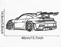 Porsche 911 GT3 RS Sketch Metal Wall Decor