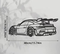 Porsche 911 GT3 RS Sketch Metal Wall Decor