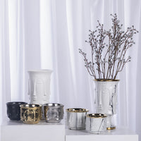Electroplating Vase Ceramic Flower Pot Art Face Vase